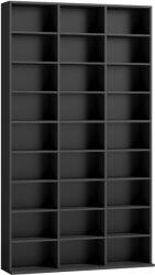 HOMCOM Dulap Dvd Con 9 Rafturi, 21 Regolabili, 27 Scomparti, Negru | Aosom Romania (836-686V80BK)