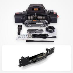 EMD Winch Pachet troliu Jeep Wrangler JL (2018+) cu suport ascuns, varianta USA: troliu electric EMD Winch Plus 13500 lbs cablu sintetic și suport troliu dedicat