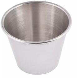 HENDI Ramekin tál, rozsdamentes acél tál szószokhoz és mártogatósokhoz, átmérő 73 mm, 12 db, 115 ml - Hendi 400036 (1013332Przem)