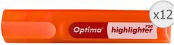 Optima 720 szövegkiemelő készlet, 1-4 mm-es vágott heggyel, Narancssárga (OP-37001406-12)