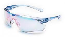 Univet Ochelari de protectie Univet 505U, rama albastra, lentile oglinda albastre UV400, anti-zgariere si anti-aburire 505U000037