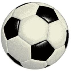 Delta Carpet Covor Rotund, 67 x 67 cm, Alb / Negru, Kolibri Minge Fotbal (11198-190-067067-O) Covor
