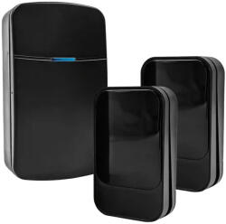 OMU system NBKK02-2A1VB Vezeték nélküli csengő 2 adó kinetic kapcsoló és 1 vevő elem nem szükséges fekete (NBKK02-2A1VB)