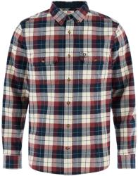Fjällräven Singi Heavy Flannel Shirt Dark Navy-Maroon Férfi ing XL