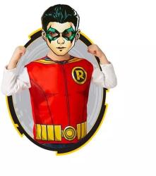 Rubies Rubies: Justice League - Costum Robin premium cu mască de hârtie, 95-125 cm (33687R) Costum bal mascat copii