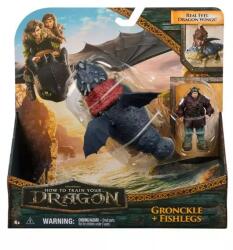 Spin Master Felul denumește-ți dragonul: Set de joacă dragon și viking - Bâț și Bloodwurst (20151276) Figurina