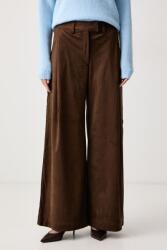 BOSS Orange pantaloni wide leg pentru femei din imitație de piele întoarsă C_Takora2 9BY2-SPDZ5B_88X (50572576)
