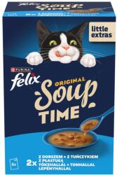 FELIX Felix Soup Time Original halas válogatás tőkehallal, lepényhallal, tonhallal 6 x 48 g