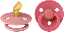 BIBS Colour anatómiai cumik természetes kaucsukból 2 db - 1-es méret Változat: Dusty Pink / Coral