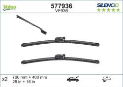 Valeo 577936 - Lamela stergator - Lama stergatoare Fata cu spoiler 2buc VF936 Silencio Xtrm 700 - 400mm TOYOTA PRIUS. PRIUS PHV. PRIUS PLUS 05.11 - - VALEO-577936 (VALEO577936)