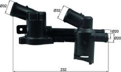 MAHLE TH 52 - Termostat, lichid racire - Termostat sistem racire 80.89°C - 89°C. in carcasa AUDI A1. A3. SEAT ALTEA. ALTEA X stanga IBIZA IV. IBIZA IV SC. IBIZA IV stanga LEON. TO - MAHLE-TH 52 (MAHLETH52)