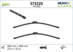 Valeo 574320 - Lamela stergator - Lama stergatoare Fata cu spoiler 2buc VF320 Silencio Xtrm 590 - 580mm AUDI A8 D3 10.02 - 07.10 - VALEO-574320 (VALEO574320)
