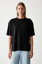 EA7 Emporio Armani női t-shirt pamut elasztánnal - fekete M - answear - 26 990 Ft