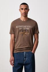 Aeronautica Militare férfi pamut póló - barna XXL - answear - 22 990 Ft