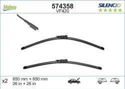 Valeo 574358 - Lamela stergator - Lama stergatoare Fata cu spoiler 2buc VF420 Silencio Xtrm 650mm SEAT LEON 05.05 - 08.13 - VALEO-574358 (VALEO574358)