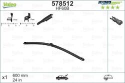 Valeo 578512 - Lamela stergator - Lama stergatoare Plat Fata cu spoiler 1buc HF60B HydroConnect 600mm MERCEDES VANEO 414. CITROEN C4. C4 I. FORD C - MAX II. GRAND C - VALEO-578512 (VALEO578512)