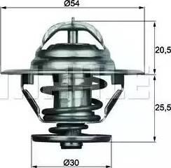 MAHLE TX 9 79 - Termostat, lichid racire - MAHLE-TX 9 79 (MAHLETX979)