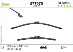 Valeo 577970 - Lamela stergator - Lama stergator fata 2 buc. Silencio 630 - 500mm BMW X5 E70. XM G09. FORD FOCUS IV 10.07 - - VALEO-577970 (VALEO577970)