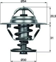 MAHLE TX 10 88D - Termostat, lichid racire - Termostat sistem racire 88°C HYUNDAI TUCSON. LAND ROVER DEFENDER. DISCOVERY I. SAAB 900 II. 9000. 9 - 3. 9 - 5. VOLVO F10. F6. FL4 2 - MAHLE-TX 10 88D (MAHLETX10