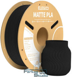 Elegoo PLA Matte filament - fekete - 1, 75 mm - 1 kg