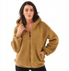  Női Cipzáras Kapucnis Pulóver Plüss Polár Teddy Bézs XL XXL (BT1032-mink-XL/XXL)