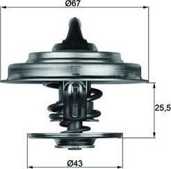 MAHLE TX 18 83D - Termostat, lichid racire - Termostat 83C MERCEDES ACTROS. ACTROS MP2 - MP3. ATEGO. ATEGO 2. AXOR. AXOR 2. CAPACITY. CITARO O 53 - MAHLE-TX 18 83D (MAHLETX1883D)