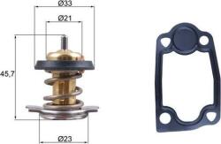 MAHLE TX 266 79D - Termostat, lichid racire - TERMOSTAT BEHR - compatibil Iveco. Citroen. Fiat. Peugeot - MAHLE-TX 266 79D (MAHLETX26679D)