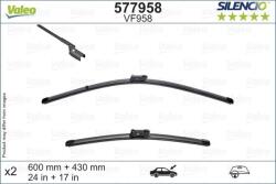 Valeo 577958 - Lamela stergator - Lama stergator fata 2 buc. Silencio 600 - 430mm CITROEN BERLINGO. BERLINGO - MINIVAN. FIAT DOBLO. DOBLO - MINIVAN. L - VALEO-577958 (VALEO577958)