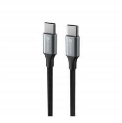SWISSTEN Textile II Fonott kábel Usb-c Usb-c 3A 60W 1, 5m fekete (71528203)