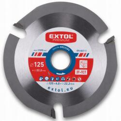 Extol Faipari fűrésztárcsa 125 mm 3 fogú vágó maró körfűrész fa (8803284)