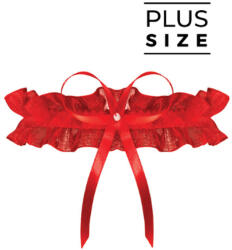 Julimex Odessa PW-02 Harisnyakötő Plus Size Piros, Szalagavatóra, Nagyobb Körméretre (PW 02)