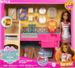 Mattel Barbie Teréz Baba konyha szett babával kiegészítők játék szett JCT06 (JCT06)