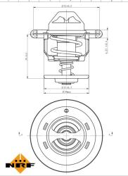 NRF 725206 - Termostat, lichid racire - Termostat sistem racire 92°C FORD C - MAX. COUGAR. COURIER. ESCORT CLASSIC. ESCORT V. ESCORT V EXPRESS. ESCORT VI. ESCORT VI - KOMBI - NRF-725206 (NRF725206)