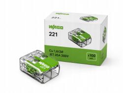 Wago csatlakozó karokkal, max 4 mm2 221-422 (221-422)