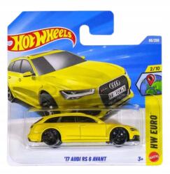 Mattel 17-es Audi Rs 6 Avant, sárga Hot Wheels 1: 64 (JJJ33)