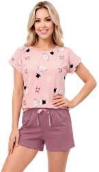 Donna Snowman short női pizsama, szilvaszínű, L