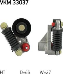 SKF VKM 33037 - Intinzator curea, curea distributie - ROLA INTINZATOR. CUREA TRANSMISIE - compatibil Alfa. Peugeot. Fiat. Renault - SKF-VKM 33037 (SKFVKM33037)