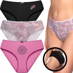 Lama női pamut bugyi 3PAK bugyi bikini bélelt gumis wl26 ama S