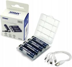 XTAR Akkumulátorok Xtar R6 Aa 1.5V Li-ion 2450mAh Usb-c 4db (XTAR 14500-4100-2450)