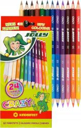 Jolly Zsírkréta Superstick Crazy Törhetetlen Gyerek 24 szín 12 színes ceruza Fa (3000-0503)