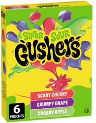 Fruit Gusher Fruit Gushers savanyú, gyümölcsös ízű rágógumik folyékony töltelékkel, 138 g (28243)