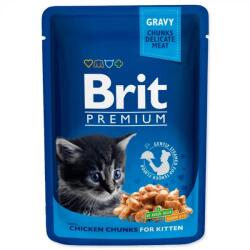 Brit nedves macskaeledel Kitten Chicken Chunks 100g (BR189A)
