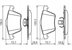 Bosch 0 986 494 492 Fékbetét készlet, ha
