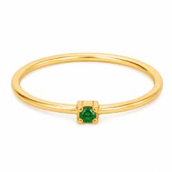 Olivie 10327 GOLD gyűrű zöld cirkóniával Gyűrűméretek: 8 (EU: 57-58) (ANQ)
