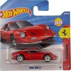 Mattel Ferrari Dino 206 Gt, piros Hot Wheels 1: 64 (JJH56)