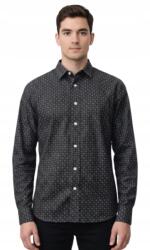 JACK & JONES Jackjones Férfi Ing Fekete Pöttyös Mintás Hosszú Ujjú L N1A