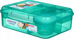 Sistema Bento Ebédlő Doboz Rekeszekkel, Joghurttal, Gyümölccsel, BPA-mentes, Mosogatógépben és Mikrohullámú sütőben használható, 1.65L (41690)