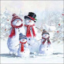 Ambiente Hóemberes karácsonyi szalvéta - Snowman with Hat (VR-33313435)