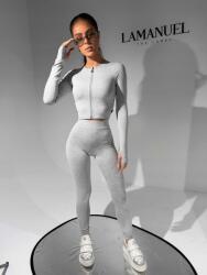 La Manuel [méret M] Női leggings La Manuel magas derék, szürke (ETO-LEG-008-SZA-M)