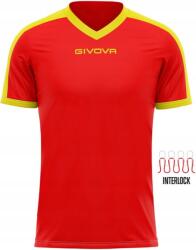 Givova Revolution sportpóló piros-sárga|L H-19 (MAC04)